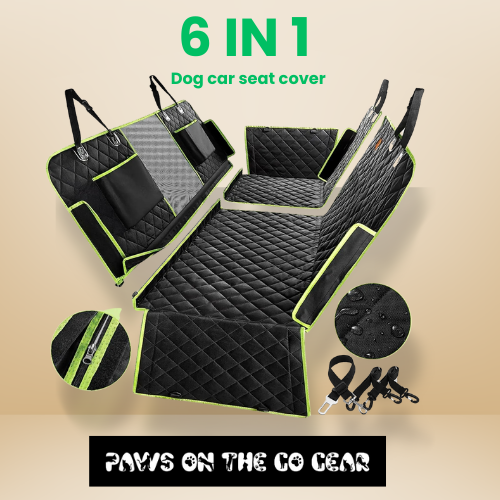 Water Proof 6-in-1 Dog Car Seat Cover - Paws on the go gear