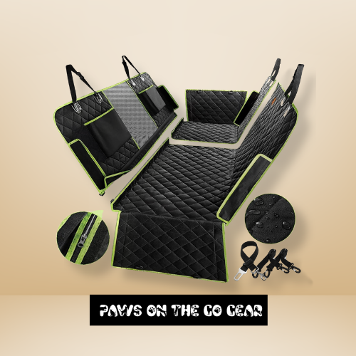 Water Proof 6-in-1 Dog Car Seat Cover - Paws on the go gear